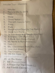London Wemley Setllist
